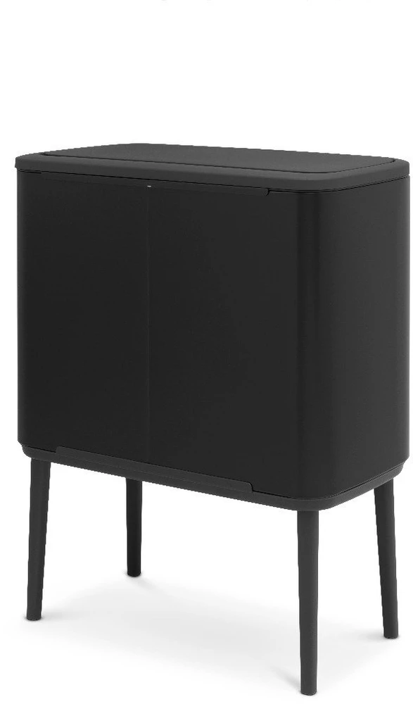 Šiukšlių dėžė Brabantia Bo Touch, 36 l, matinės juodos spalvos