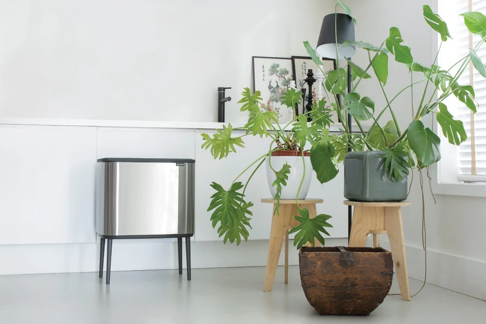 Šiukšlių dėžė Brabantia Bo Touch, 3 x 11 l, Matinė plieno spalvos