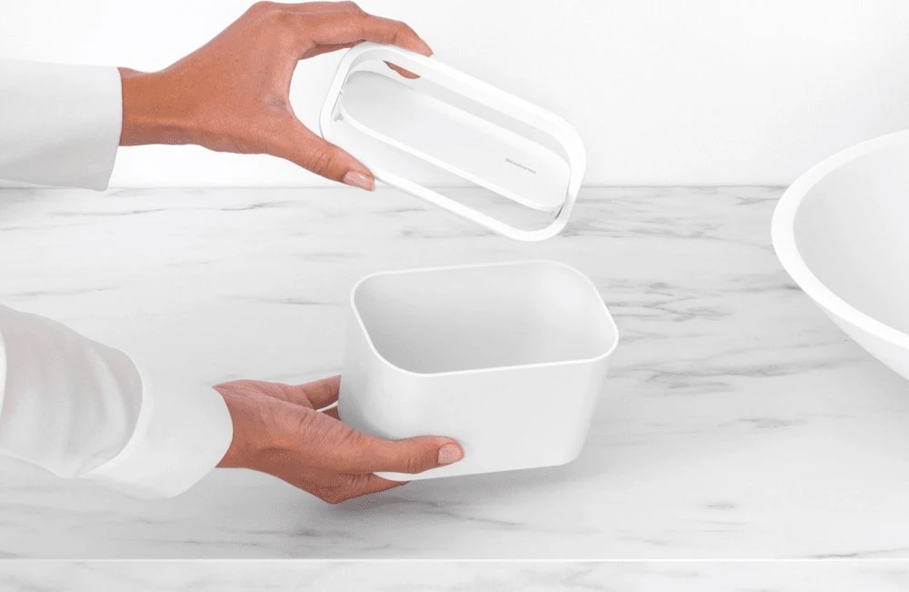 Brabantia atkritumu tvertne MindSet, 150x86 mm, mineral fresh baltas