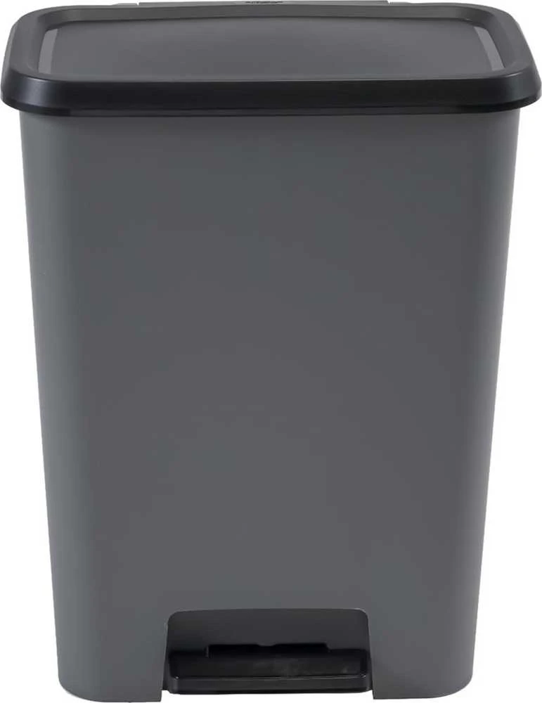 Šiukšliadėžė CURVER COMPACT DUO, pilka, 46 l