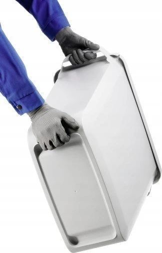 Šiukšliadėžė DURABLE Durabin, be dangčio, 60 L, balta sp.