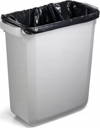 Šiukšliadėžė DURABLE Durabin, be dangčio, 60 L, balta sp.