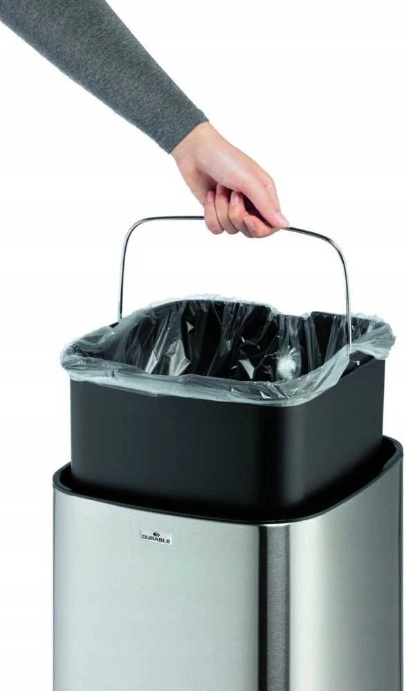 Šiukšliadėžė Durable DURABLE Sensor Abfalleimer NO TOUCH 35l metallic sidabrinis