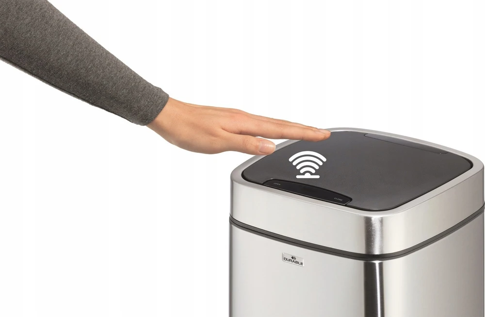 Šiukšliadėžė Durable DURABLE Sensor Abfalleimer NO TOUCH 35l metallic sidabrinis