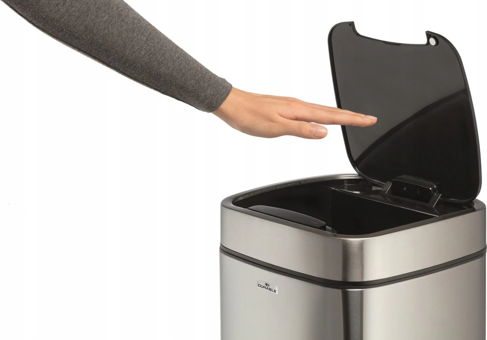 Šiukšliadėžė Durable DURABLE Sensor Abfalleimer NO TOUCH 35l metallic sidabrinis