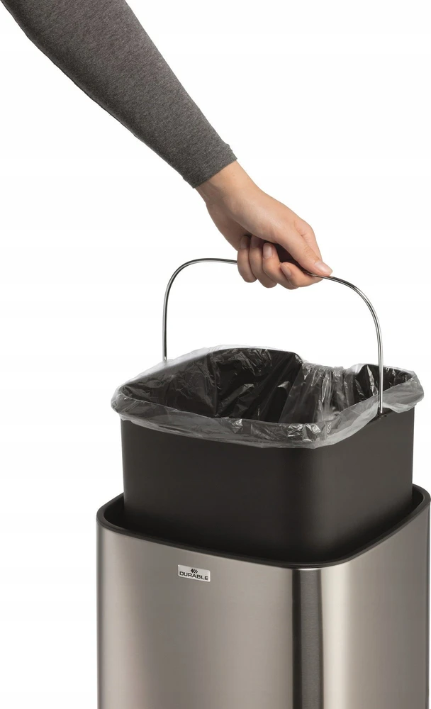 Šiukšliadėžė Durable DURABLE Sensor Abfalleimer NO TOUCH 35l metallic sidabrinis