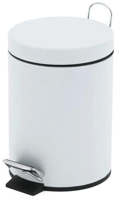 Šiukšliadėžė EKO Pedal bin, V-Part, baltas, steel, 5 l, with plastikas inner bucket (176445)