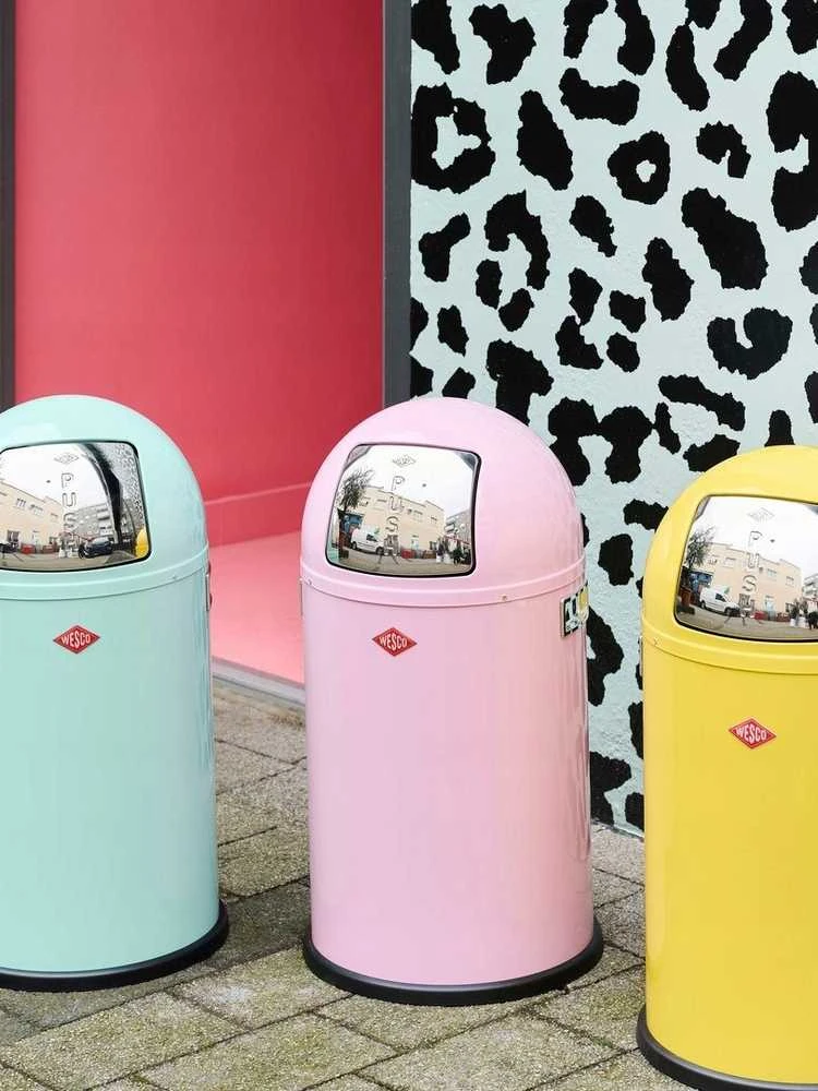 Wesco Šiukšliadėžė geltona 22l Pushboy Junior -