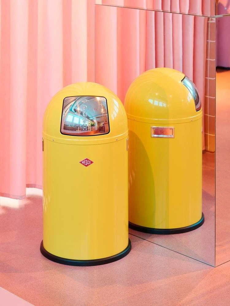 Wesco Šiukšliadėžė geltona 22l Pushboy Junior -