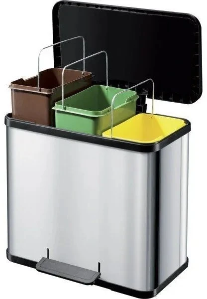 Šiukšliadėžė Hailo Öko* trio Plus L stainless steel