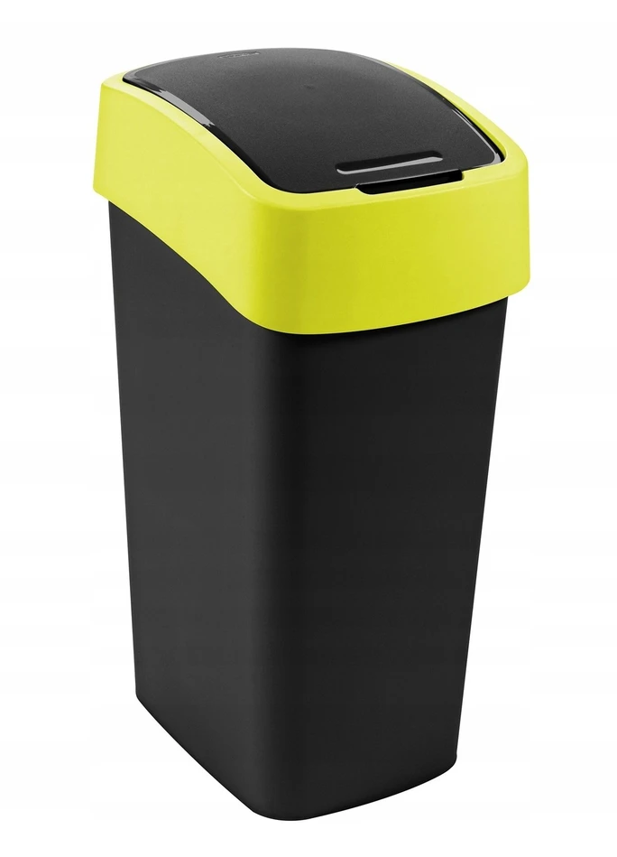 Keter CURVER ŠIUKŠLIADĖŽĖ „FLIP BIN” 45L /JUODA/ GELTONA