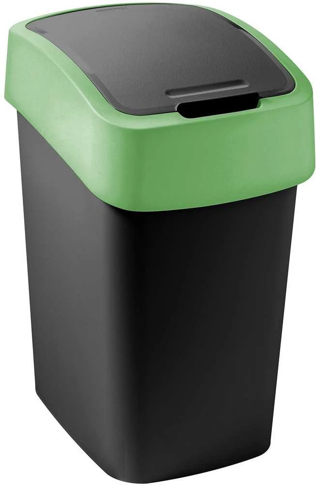 Keter CURVER ŠIUKŠLIADĖŽĖ „FLIP BIN” 9L /JUODA/ ŽALIA
