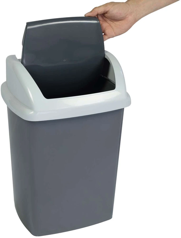 Šiukšliadėžė Maul kosz na śmieci 24 l Prostokątny Plastik Ciemny Pilka Baltas