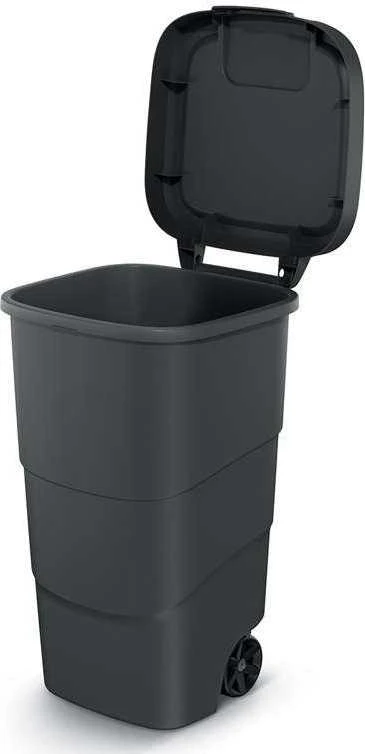 Prosperplast atliekų konteineris WHEELER 90 L su ratykais,  juodos spalvos