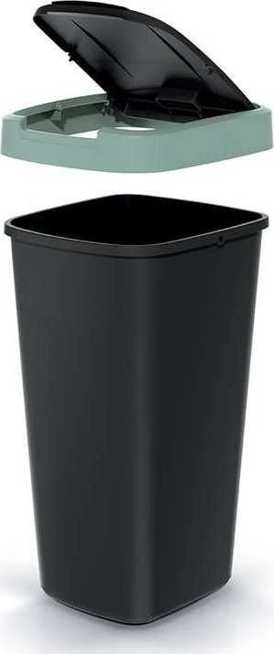 Prosperplast Šiukšliadėžė COMPACTA Q - smooth pilka 25l