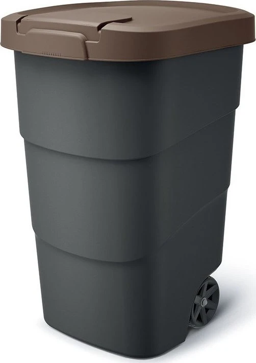Prosperplast Krepšys WHEELER 95 l šiukšliadėžė - ruda