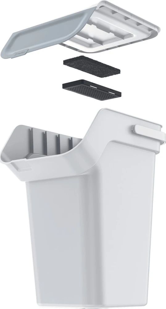 Prosperplast Keden šiukšliadėžė su anglies filtru Kaddi Q, 25 l