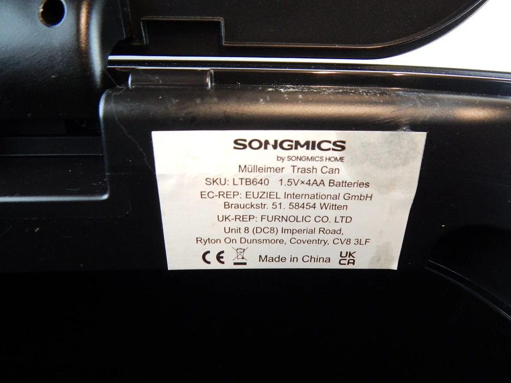 Songmics Automatinė šiukšliadėžė su sensoriumi ir soft-close dangčiu, 50 L
