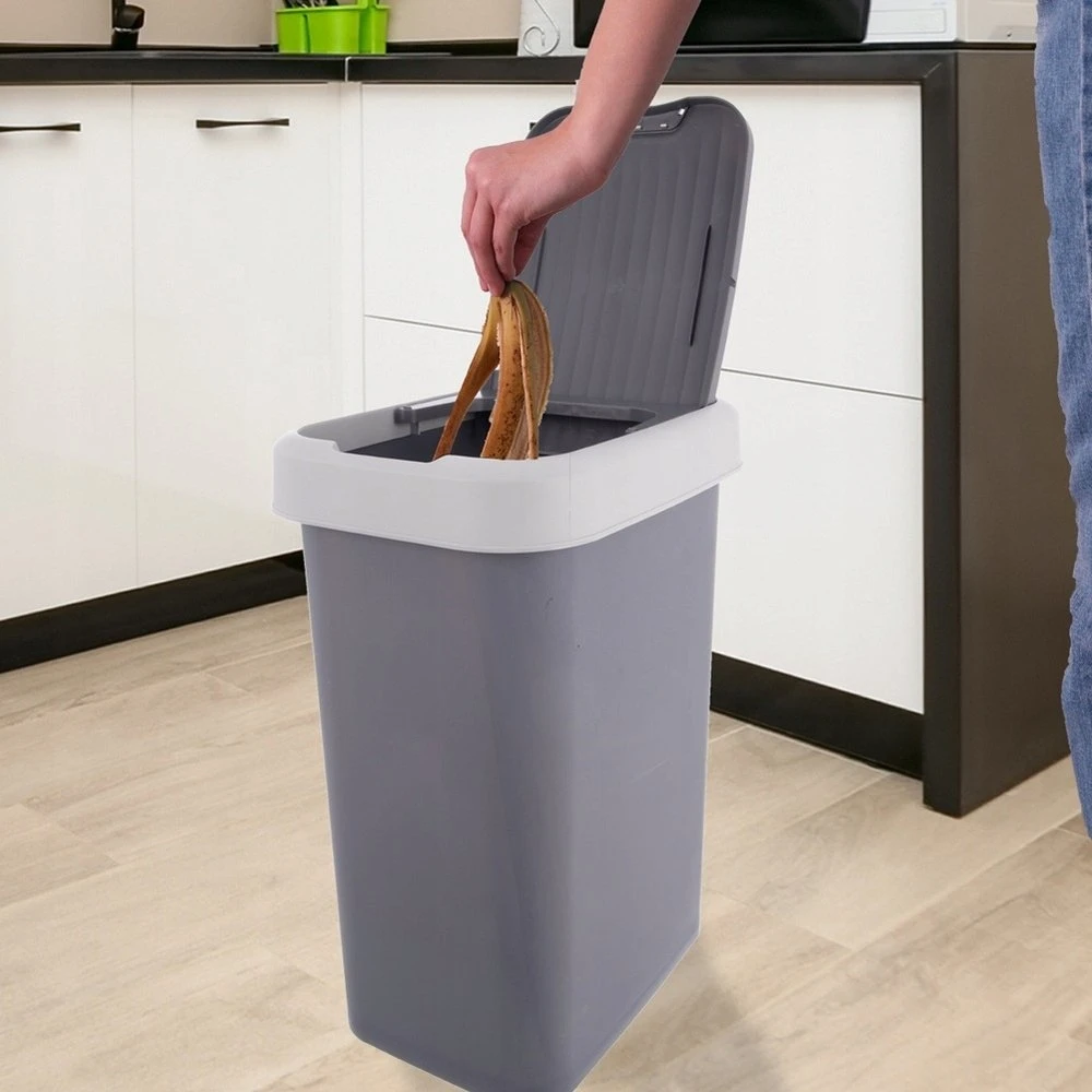 Stefanplast Orion Plastikinis Šiukšlių Dėžė 25 l - Pilka - Universalus Naudojimas