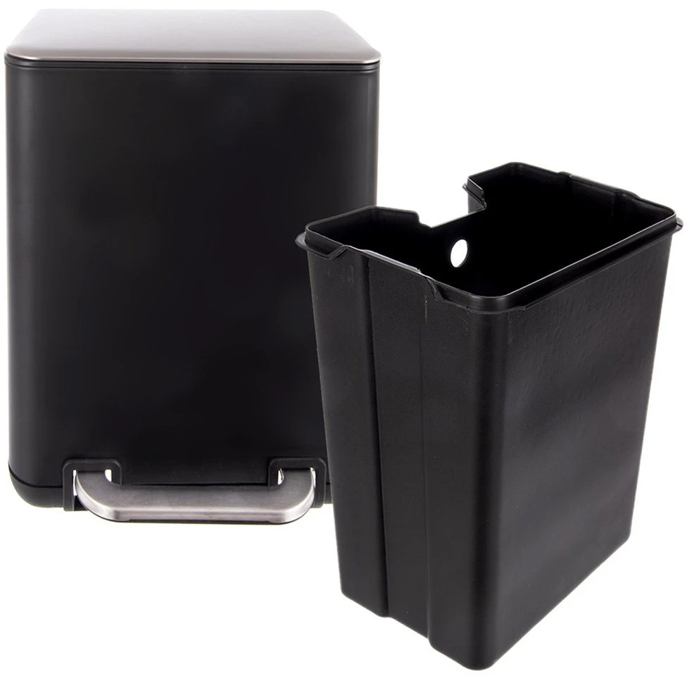 Stefanplast Orion Atliekų kibiras 6 l su pedalu, juodas