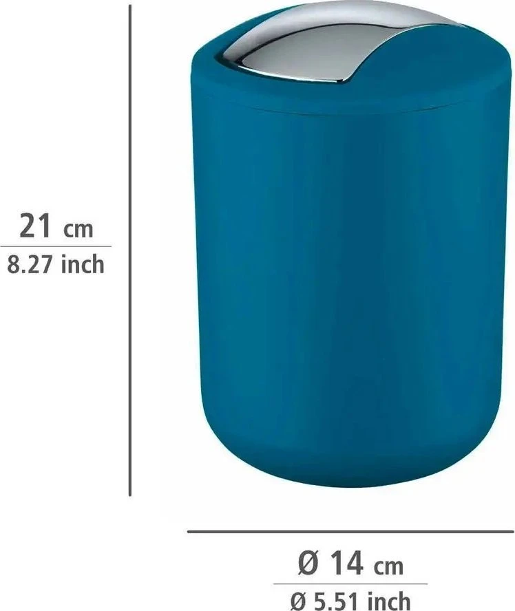 BRASIL garbage basket, turquoise - 2 l, WENKO