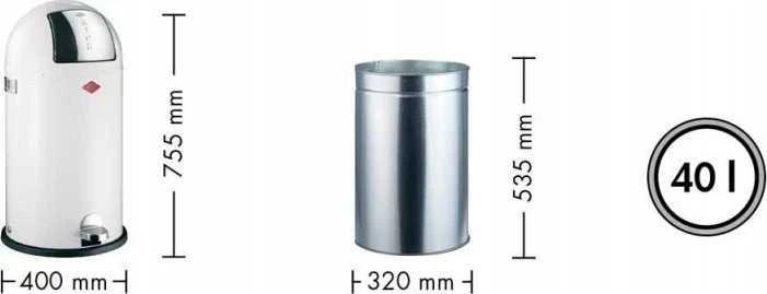Šiukšliadėžė Wesco Šiukšliadėžė 40l KickBoy smėlio spalva WESCO