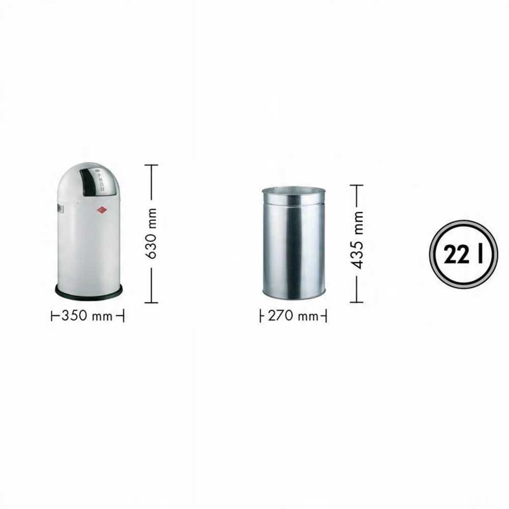 Wesco Šiukšliadėžė žalia 22l Pushboy Junior - Wesco