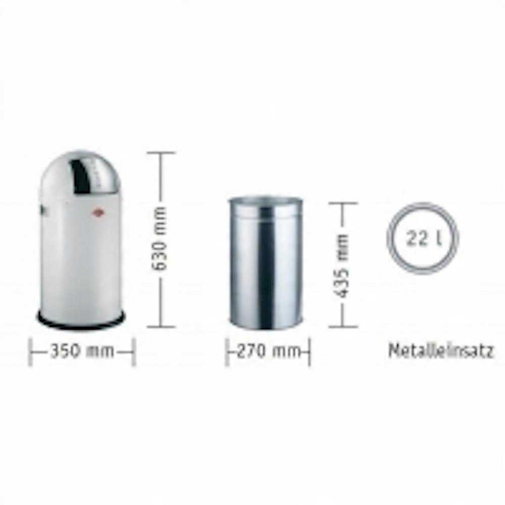 Wesco Šiukšliadėžė žalia 22l Pushboy Junior - Wesco