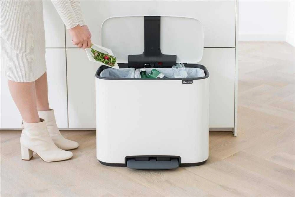 Brabantia Šiukšlių dėžė su pedalu, Bo 11+23L - Baltas