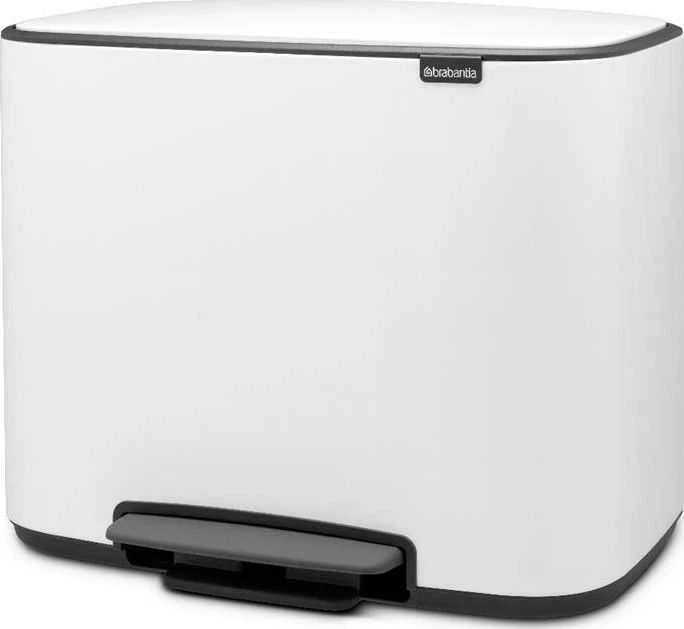 Brabantia Šiukšlių dėžė su pedalu, Bo 11+23L - Baltas