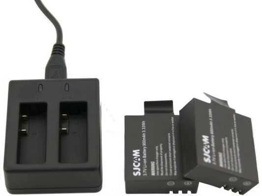 SJCAM dvigubas įkroviklis, skirtas SJ4000 / SJ5000 / M10 (R-RA-ŁAD-SJ4-5-M10)