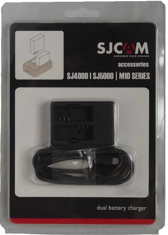 SJCAM dvigubas įkroviklis, skirtas SJ4000 / SJ5000 / M10 (R-RA-ŁAD-SJ4-5-M10)