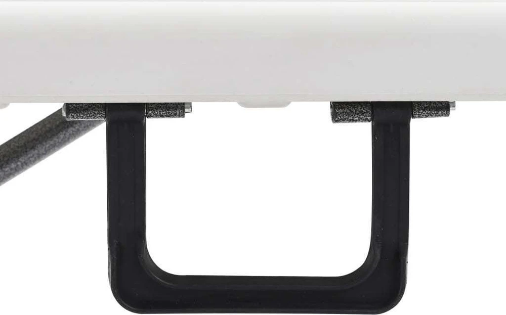 Sulankstomi sodo suoliukai, 2vnt., baltos spalvos, 180cm, HDPE