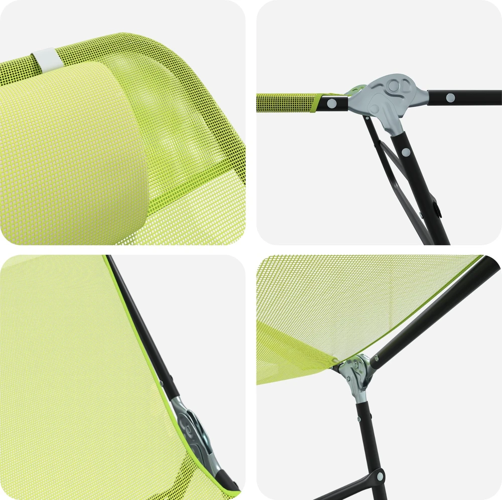 Sulankstomas gultas Žalia 182 x 55 x 85,5 cm Tekstilenas