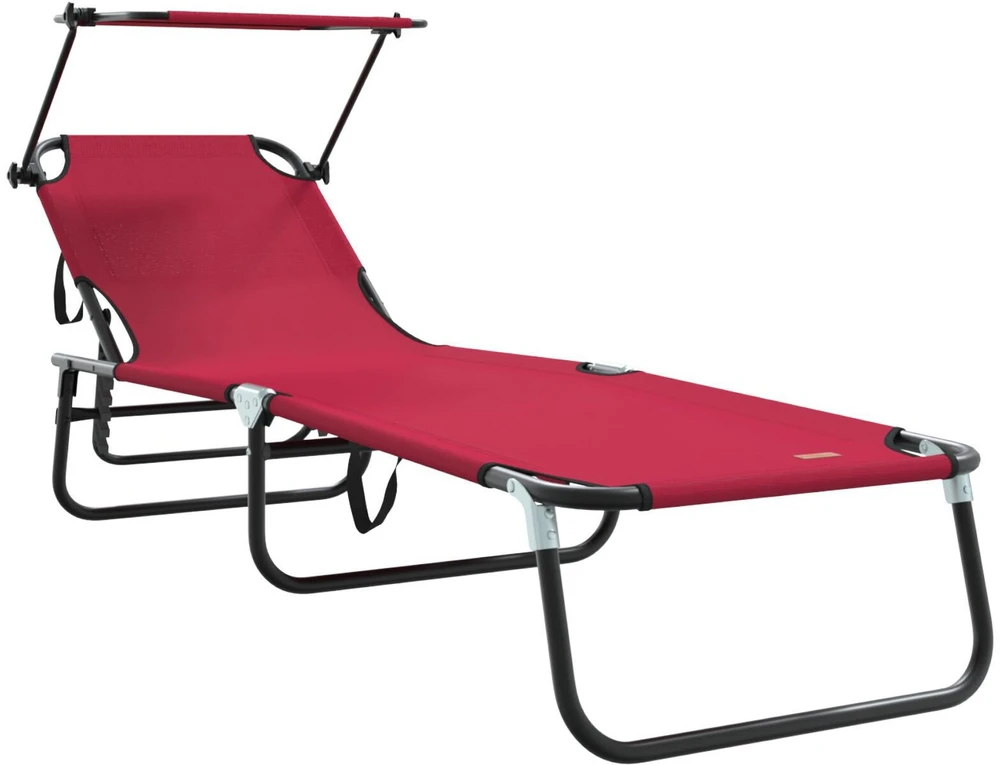 Sulankstomas gultas Raudona 190 x 57 x 81 cm Oksfordas