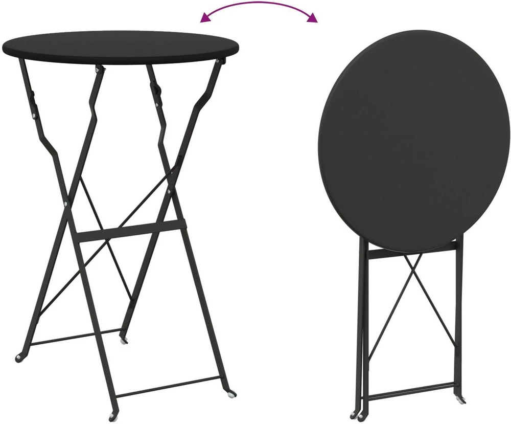 Bistro stalas Antracitas Ø 50 x 71 cm Miltelinis plienas