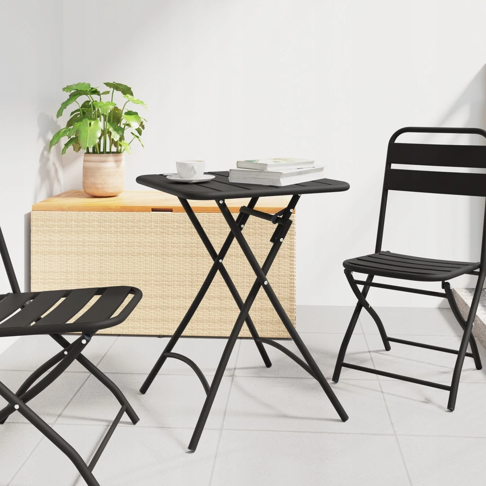 Bistro stalas Antracitas 55 x 55 x 72,5 cm Miltelinis plienas