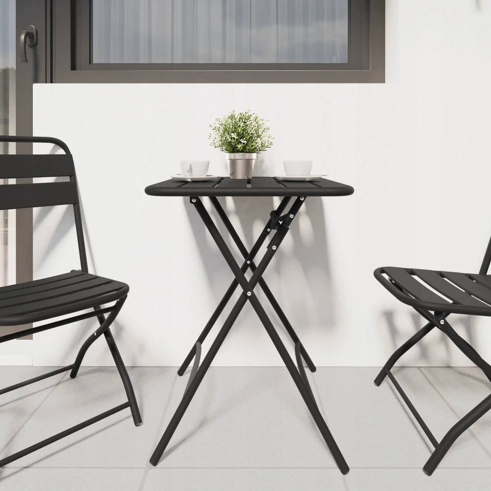 Bistro stalas Antracitas 55 x 55 x 72,5 cm Miltelinis plienas