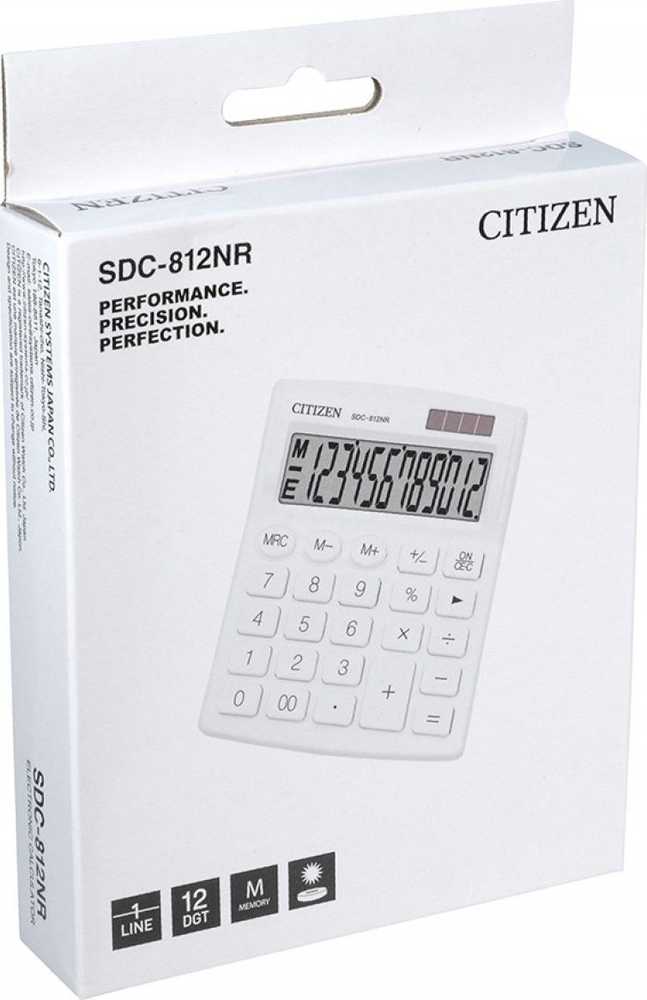 Stalinis skaičiuotuvas Citizen, baltas, 12 skaitmenų