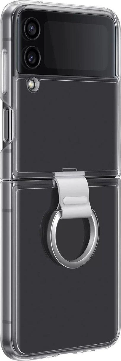 Dėklas OF721CTE skaidrus dangtelis su žiedu, skirtas Samsung Galaxy Flip 4, skaidrus (permatomas)