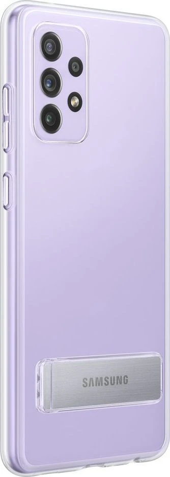 Dėklas JA725CTE „Samsung Galaxy A72“ skaidraus vaizdo stovimas dangtelis, skaidrus (permatomas)
