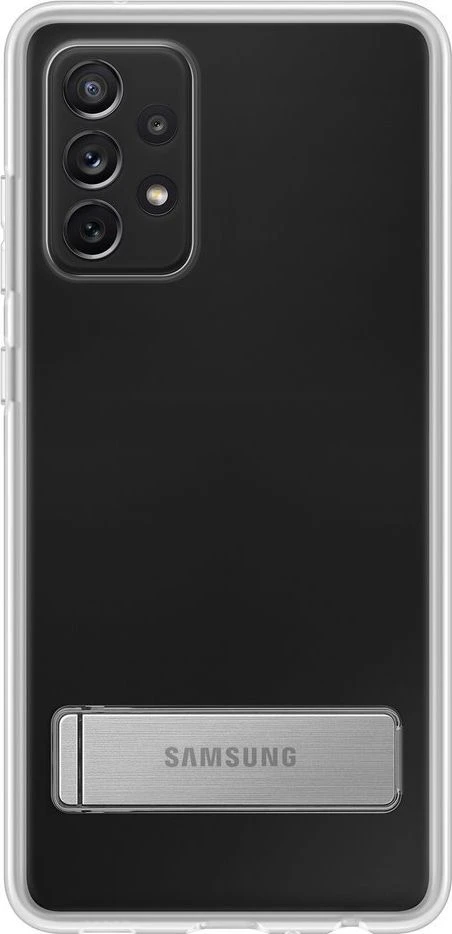 Dėklas JA725CTE „Samsung Galaxy A72“ skaidraus vaizdo stovimas dangtelis, skaidrus (permatomas)