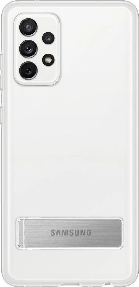 Dėklas JA725CTE „Samsung Galaxy A72“ skaidraus vaizdo stovimas dangtelis, skaidrus (permatomas)