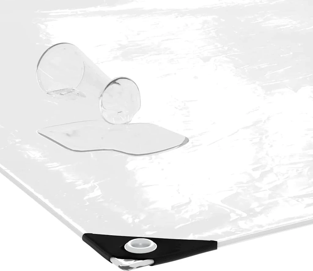 Skaidrus brezentas su ąselėmis 1x10 m PVC