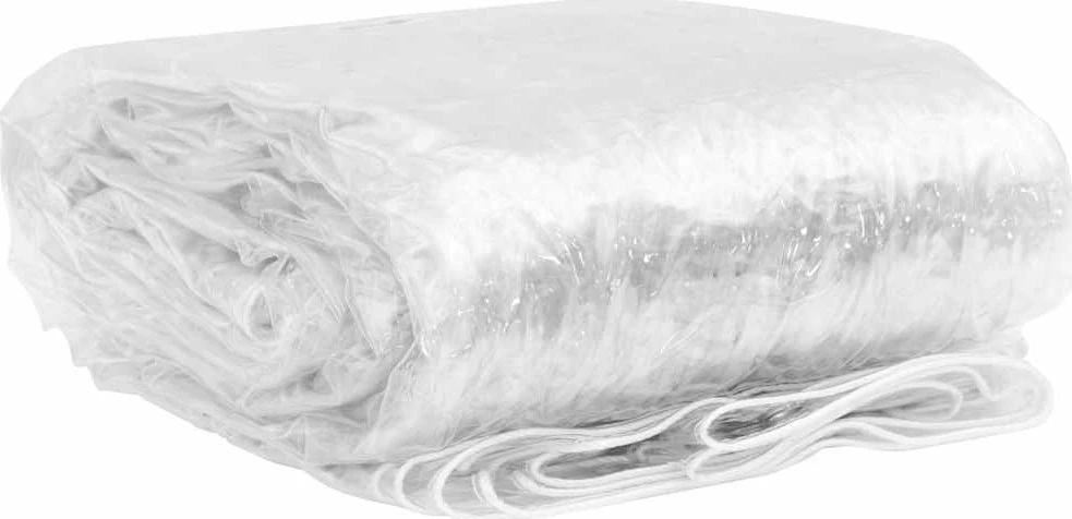 Skaidrus brezentas su ąselėmis 1x10 m PVC