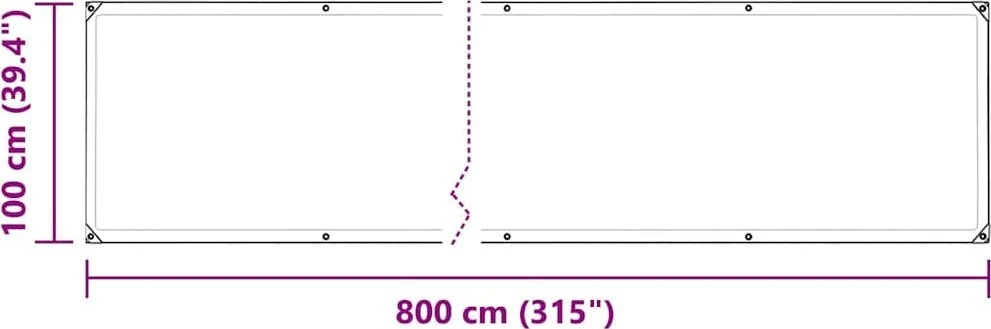 Skaidrus brezentas su ąselėmis 1x8 m PVC