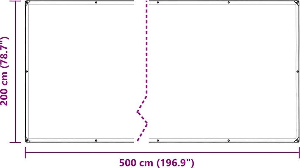 Skaidrus brezentas su kilpomis 2x5 m PVC