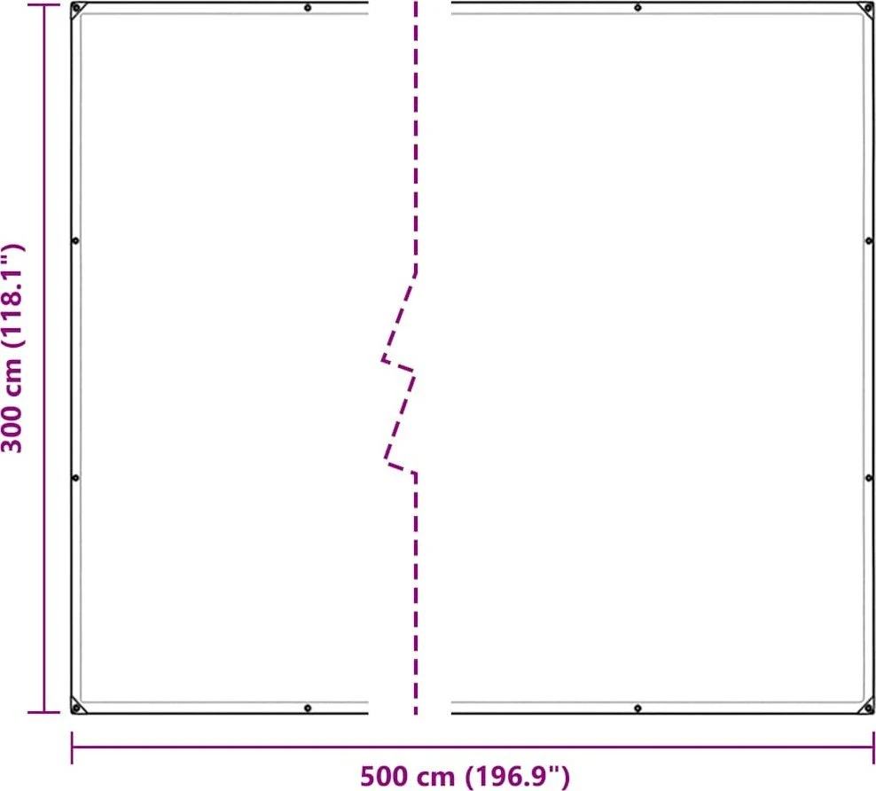 Skaidrus brezentas su kilpomis 3x5 m PVC