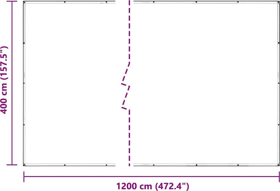 Skaidrus brezentas su ąselėmis 4x12 m PVC
