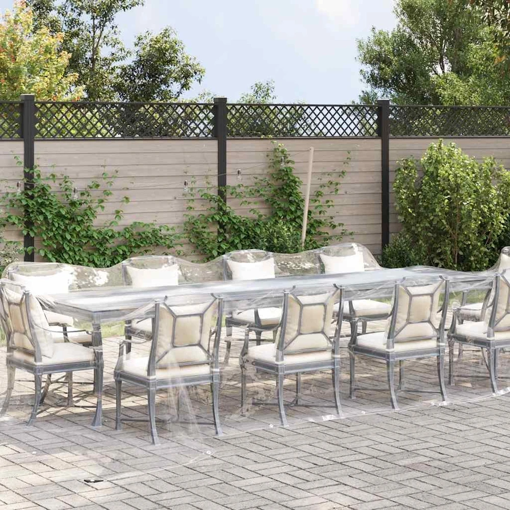 Skaidrus brezentas su ąselėmis 4x8 m PVC